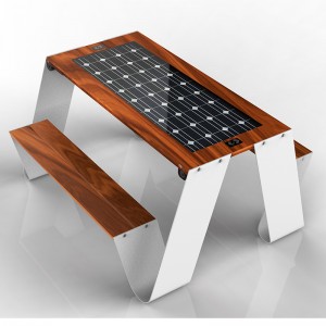 Picknick-Tisch-Solarbank-Hersteller im Freien intelligenter Stuhl-Lieferant