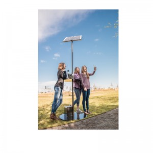 Solarladestation für Mobiltelefon-Ladestation im Außenbereich