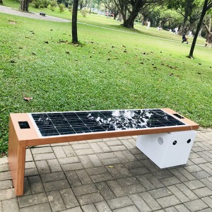 2019 Modernes Design Smart Solar Gartenmöbel Gartenbank ohne Rückenlehne