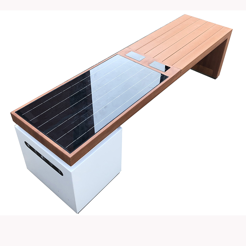 Solar Powered Phone Charging WiFi Access Outdoor Möbel Smart Bench