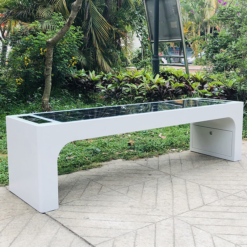 Bestes Design Weiße Farbe Solarenergie Mobiles Aufladen WiFi Hotpot Smart Garden Bench