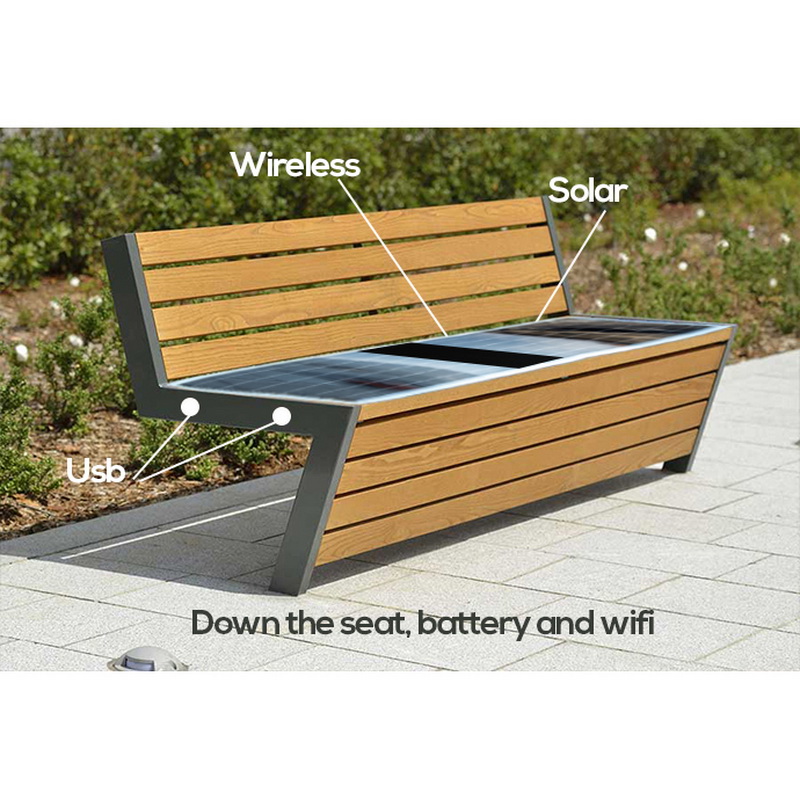 Neues Design Solarenergie Niedrigster Fabrikpreis Smart Park Bench