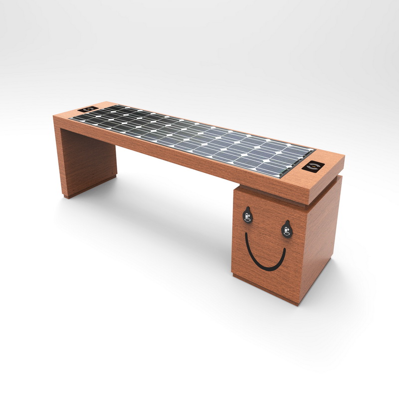 Bluetooth Free Wifi Wireless Charging Bench mit Solar Panel